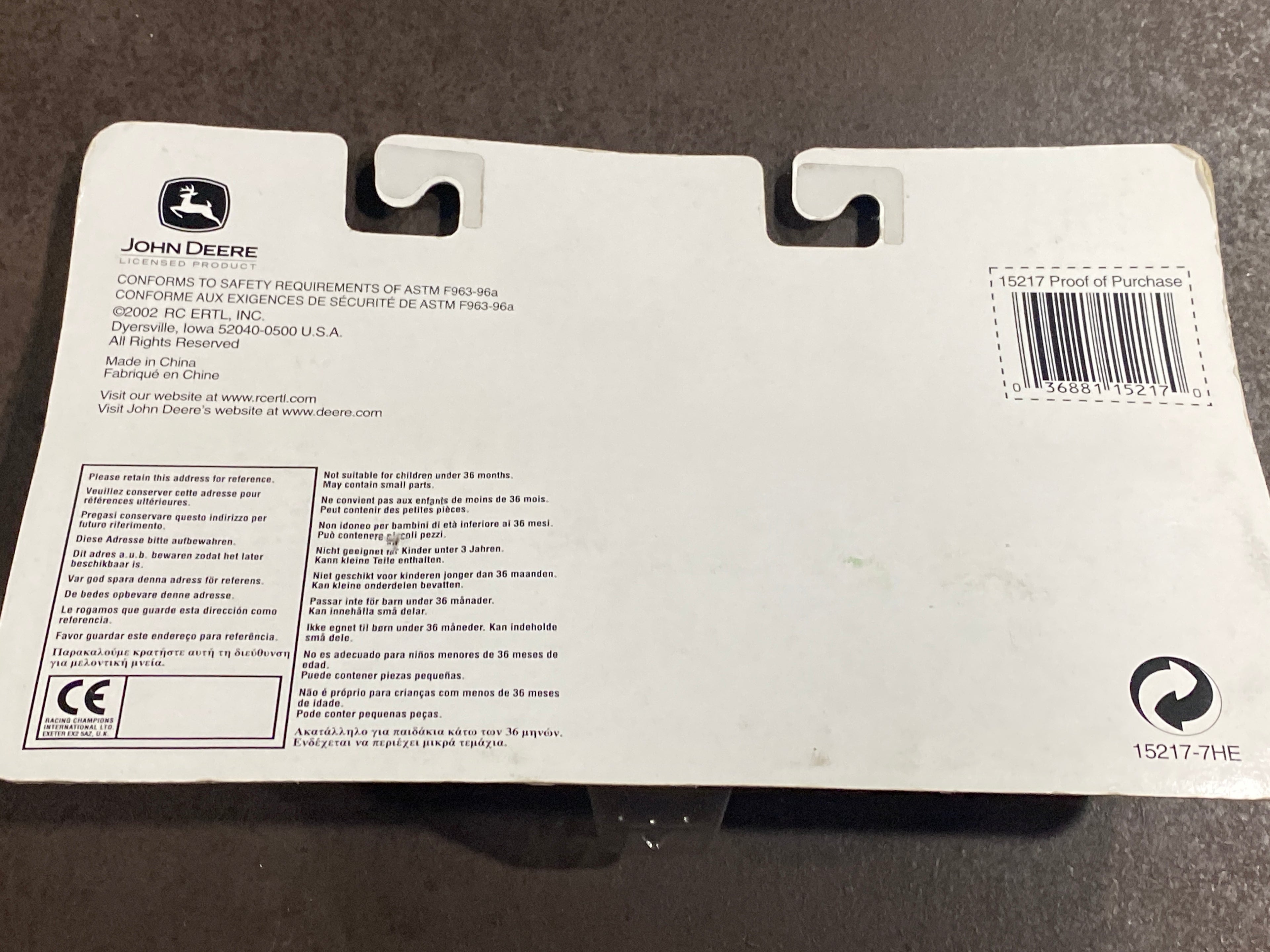 1/64 B G & H John Deere Tractor Set