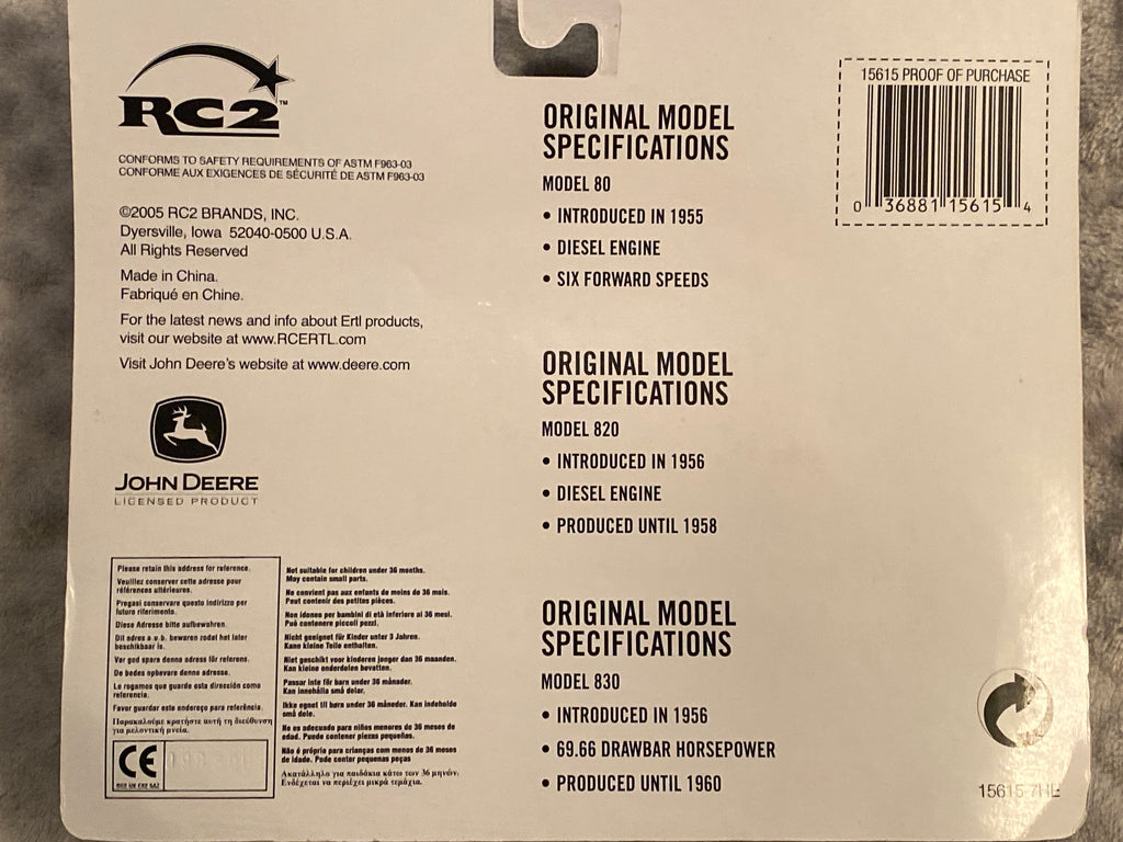 1/64 John Deere 80/820/830 Set