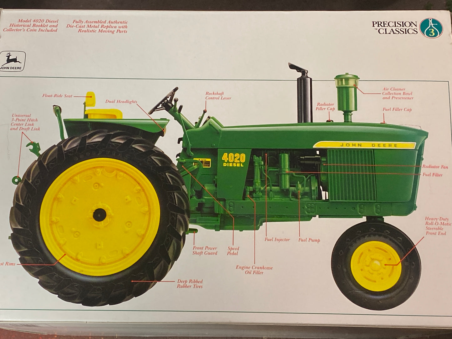 1/16 John Deere 4020 Diesel Tractor Precision Classics 3