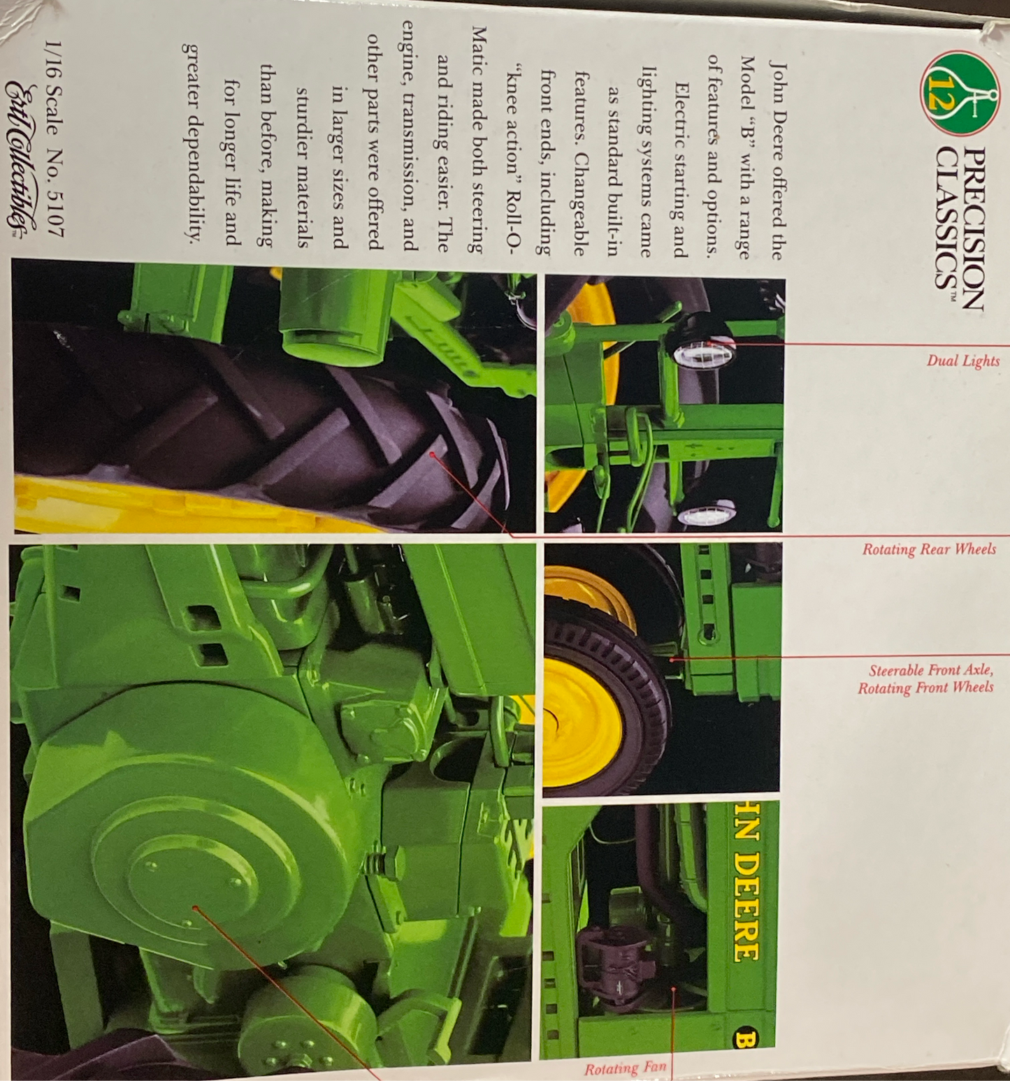 1/16 John Deere Model B Precision Classics 12